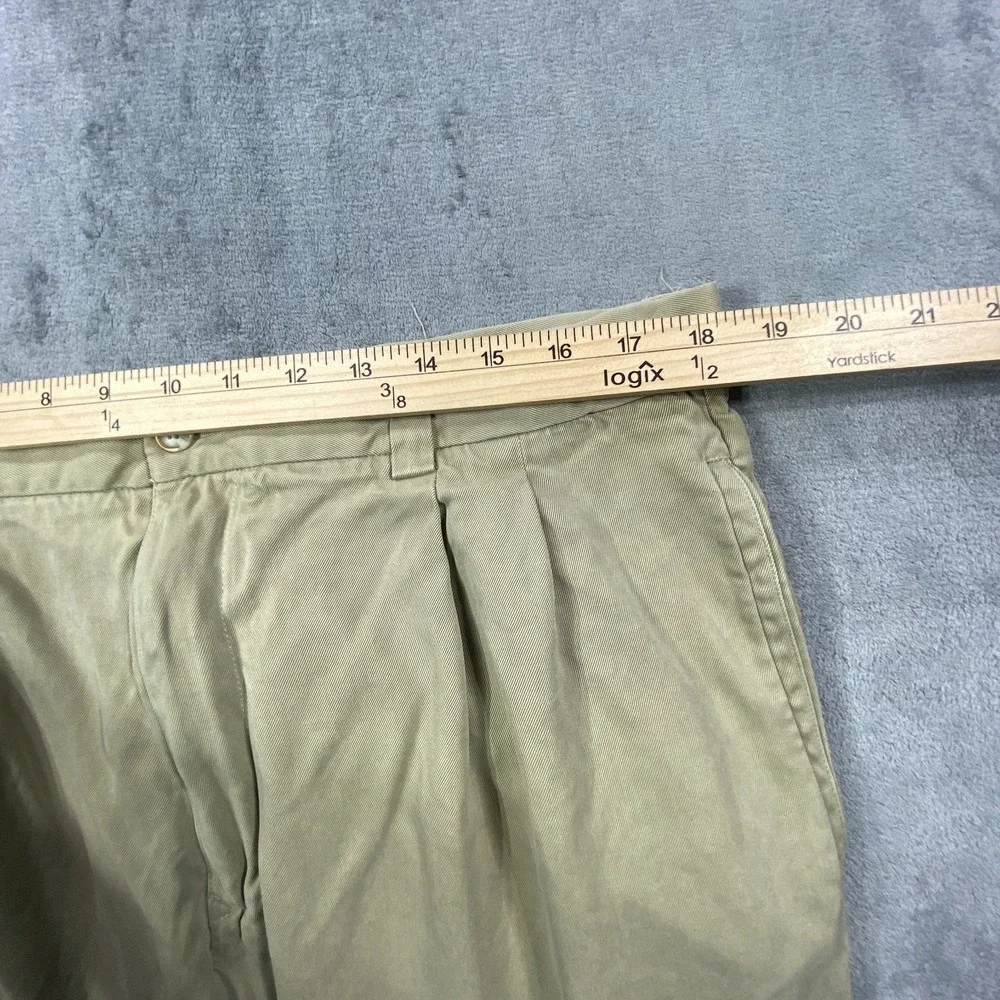 Tommy Bahama Pants Mens 36x28 Khahki‎ Chino Pleated 100% Silk Relax Casual *